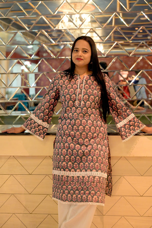 Zarina Handblock Kurta